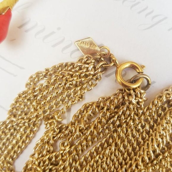 Sarah Coventry Tassel Necklace Gold Tone Tagged - Picture 8 of 8